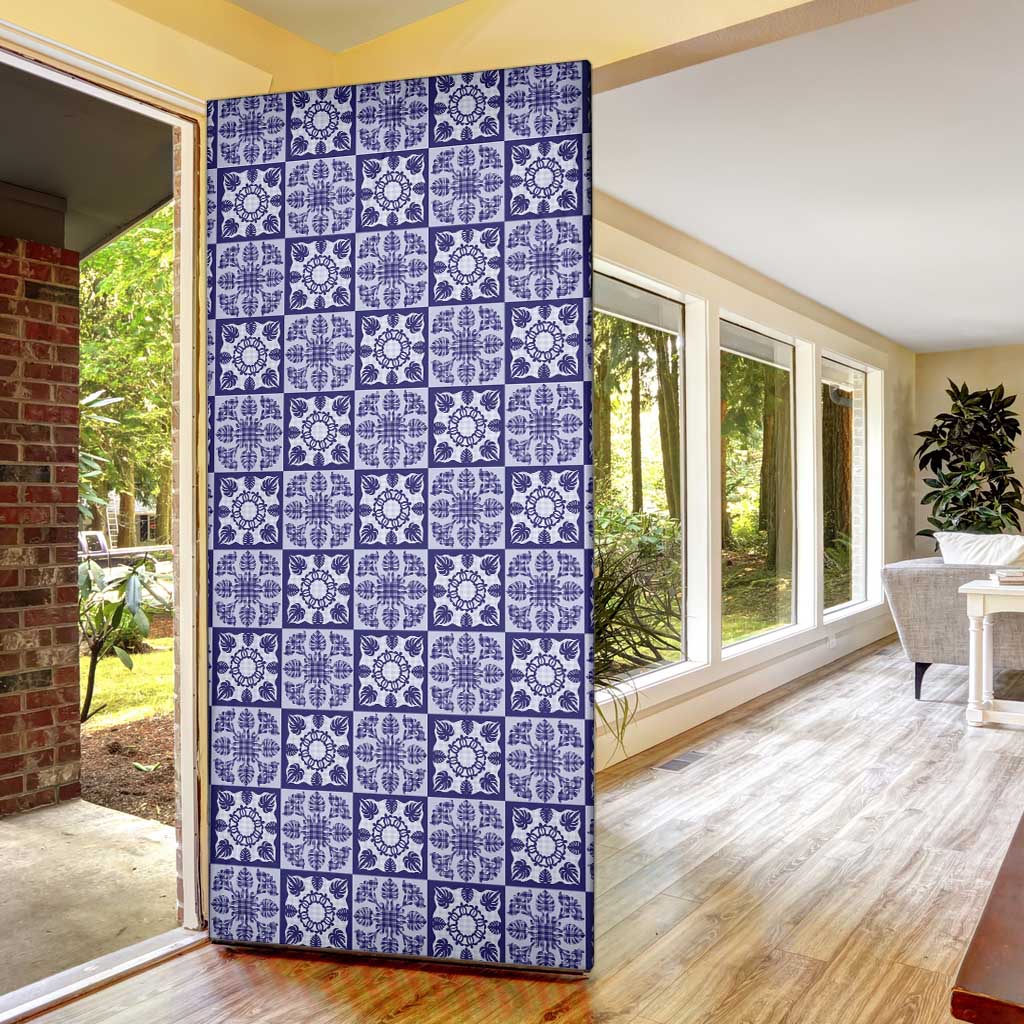 Polu Palaka Quilt Hawaii Door Cover Hawaiian Tropical Monstera Sea Turtle LT14 - Polynesian Pride