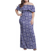 Polu Palaka Quilt Hawaii Family Matching Off Shoulder Maxi Dress and Hawaiian Shirt Hawaiian Tropical Monstera Sea Turtle