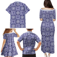 Polu Palaka Quilt Hawaii Family Matching Puletasi and Hawaiian Shirt Hawaiian Tropical Monstera Sea Turtle