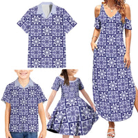 Polu Palaka Quilt Hawaii Family Matching Summer Maxi Dress and Hawaiian Shirt Hawaiian Tropical Monstera Sea Turtle