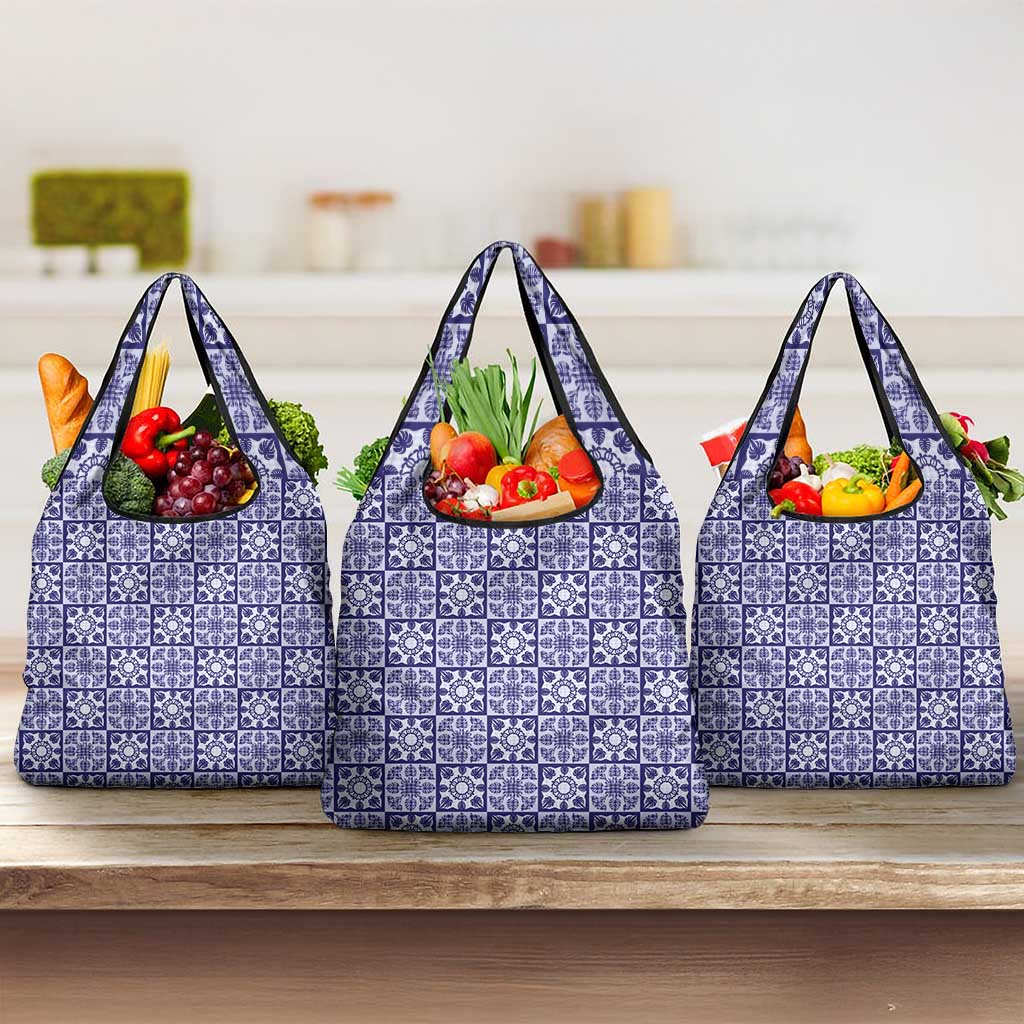 Polu Palaka Quilt Hawaii Grocery Bag Hawaiian Tropical Monstera Sea Turtle