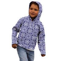 Polu Palaka Quilt Hawaii Kid Hoodie Hawaiian Tropical Monstera Sea Turtle LT14 - Polynesian Pride