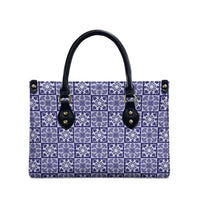 Polu Palaka Quilt Hawaii Leather Bag Hawaiian Tropical Monstera Sea Turtle LT14 - Polynesian Pride