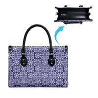 Polu Palaka Quilt Hawaii Leather Bag Hawaiian Tropical Monstera Sea Turtle LT14 - Polynesian Pride