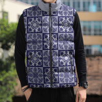 Polu Palaka Quilt Hawaii Sleeveless Puffer Jacket Hawaiian Tropical Monstera Sea Turtle LT14 - Polynesian Pride