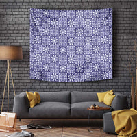 Polu Palaka Quilt Hawaii Tapestry Hawaiian Tropical Monstera Sea Turtle LT14 Blue - Polynesian Pride
