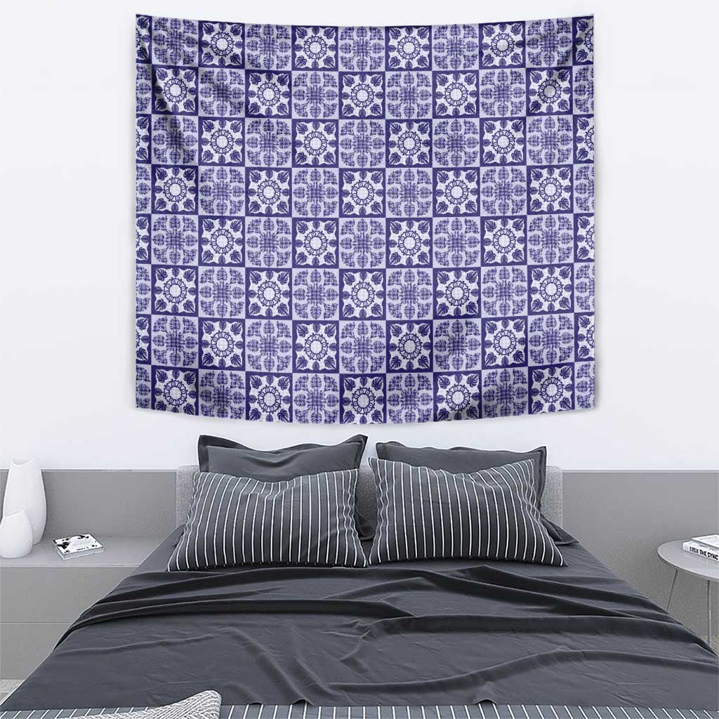 Polu Palaka Quilt Hawaii Tapestry Hawaiian Tropical Monstera Sea Turtle LT14 - Polynesian Pride