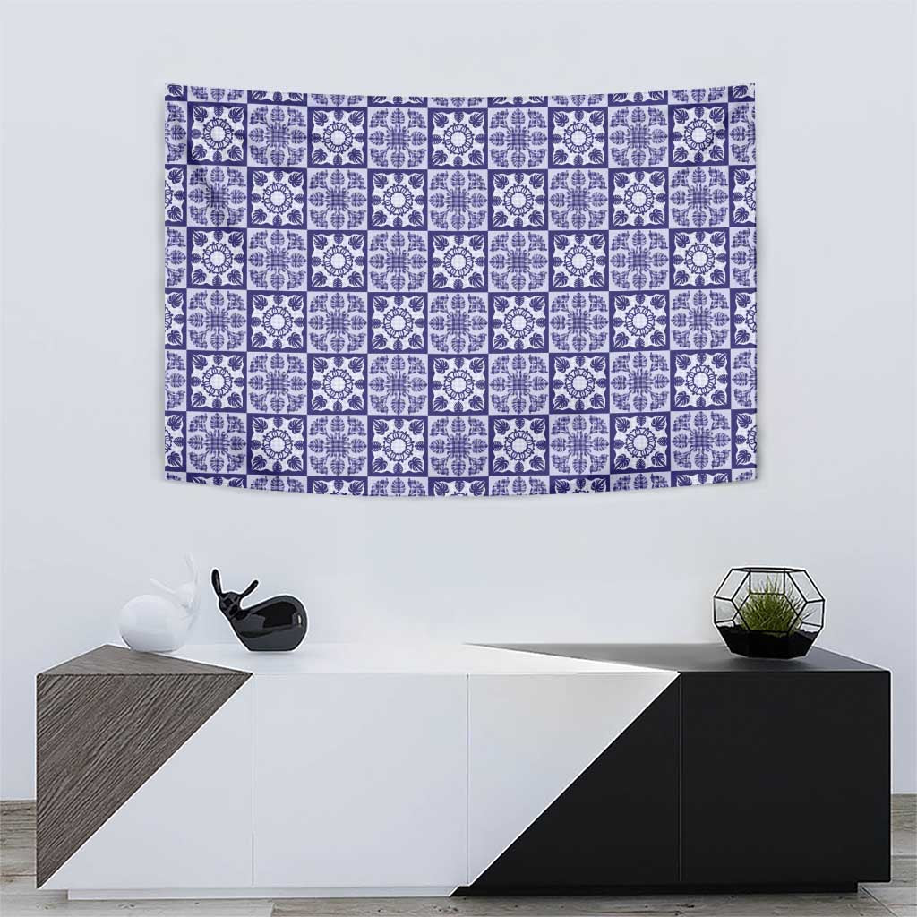 Polu Palaka Quilt Hawaii Tapestry Hawaiian Tropical Monstera Sea Turtle LT14 - Polynesian Pride