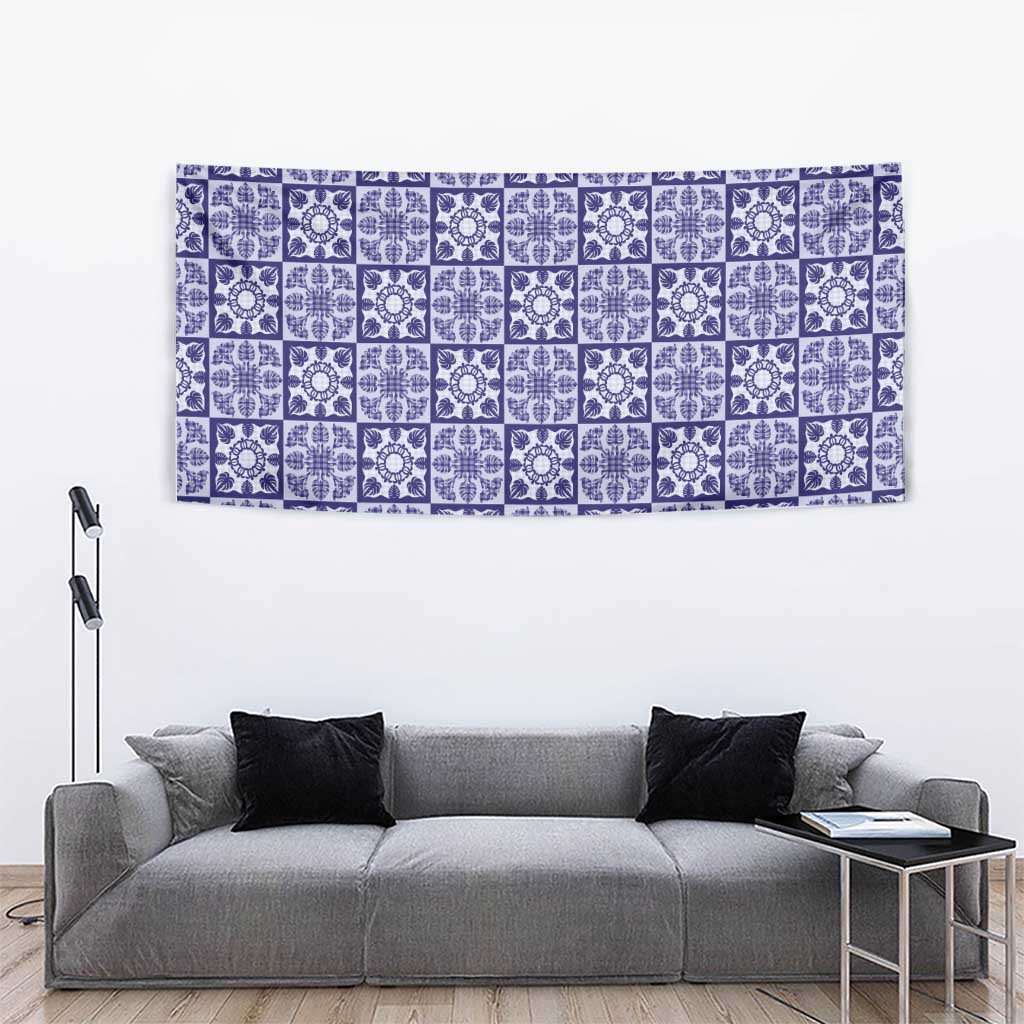 Polu Palaka Quilt Hawaii Tapestry Hawaiian Tropical Monstera Sea Turtle LT14 - Polynesian Pride