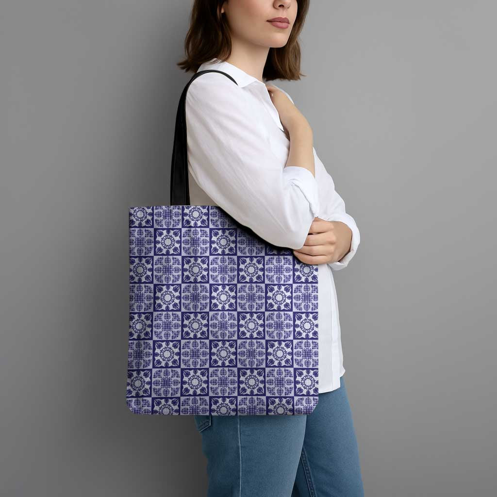Polu Palaka Quilt Hawaii Tote Bag Hawaiian Tropical Monstera Sea Turtle
