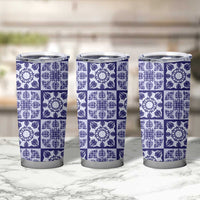 Polu Palaka Quilt Hawaii Tumbler Cup Hawaiian Tropical Monstera Sea Turtle LT14 - Polynesian Pride