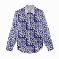 Polu Palaka Quilt Hawaii Women Casual Shirt Hawaiian Tropical Monstera Sea Turtle