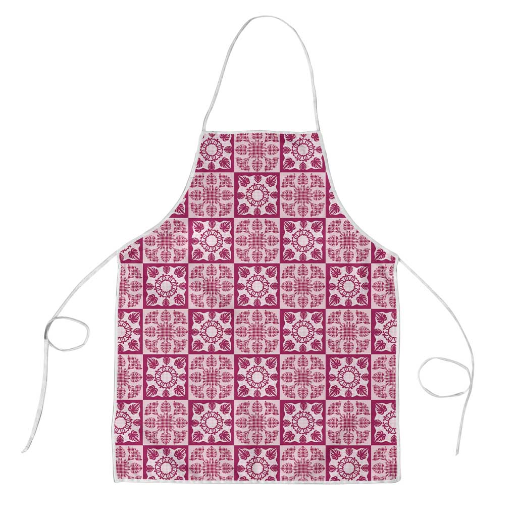 Akala Palaka Quilt Hawaii Apron Hawaiian Tropical Monstera Sea Turtle