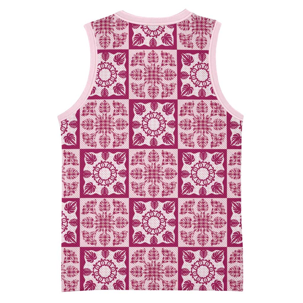 Akala Palaka Quilt Hawaii Basketball Jersey Hawaiian Tropical Monstera Sea Turtle