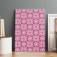 Akala Palaka Quilt Hawaii Canvas Wall Art Hawaiian Tropical Monstera Sea Turtle