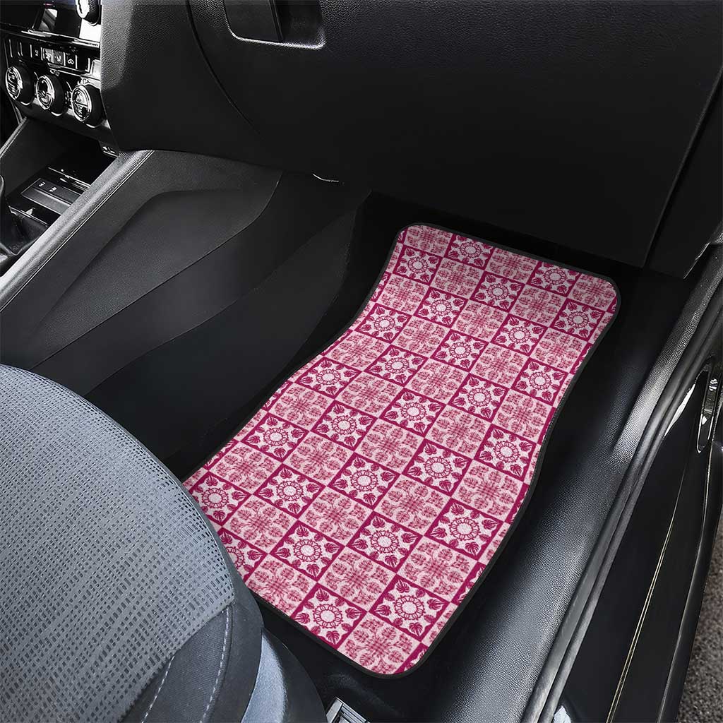 Akala Palaka Quilt Hawaii Car Mats Hawaiian Tropical Monstera Sea Turtle