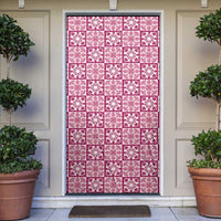 Akala Palaka Quilt Hawaii Door Cover Hawaiian Tropical Monstera Sea Turtle