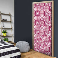Akala Palaka Quilt Hawaii Door Cover Hawaiian Tropical Monstera Sea Turtle