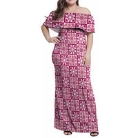 Akala Palaka Quilt Hawaii Family Matching Off Shoulder Maxi Dress and Hawaiian Shirt Hawaiian Tropical Monstera Sea Turtle