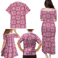 Akala Palaka Quilt Hawaii Family Matching Puletasi and Hawaiian Shirt Hawaiian Tropical Monstera Sea Turtle