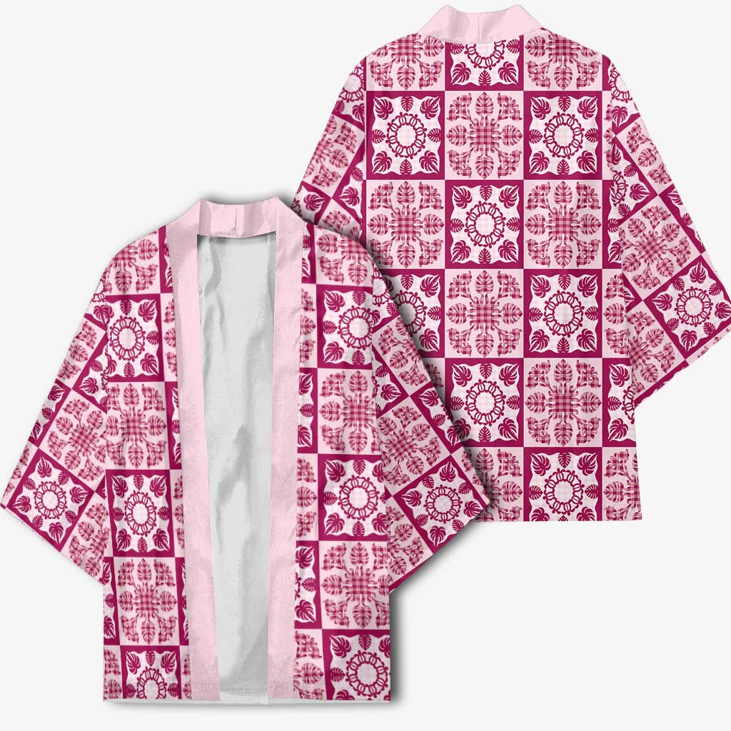 Akala Palaka Quilt Hawaii Kimono Hawaiian Tropical Monstera Sea Turtle