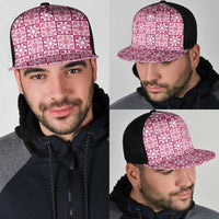 Akala Palaka Quilt Hawaii Mesh Trucker Cap Hawaiian Tropical Monstera Sea Turtle LT14 - Polynesian Pride