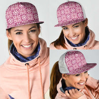 Akala Palaka Quilt Hawaii Mesh Trucker Cap Hawaiian Tropical Monstera Sea Turtle LT14 - Polynesian Pride