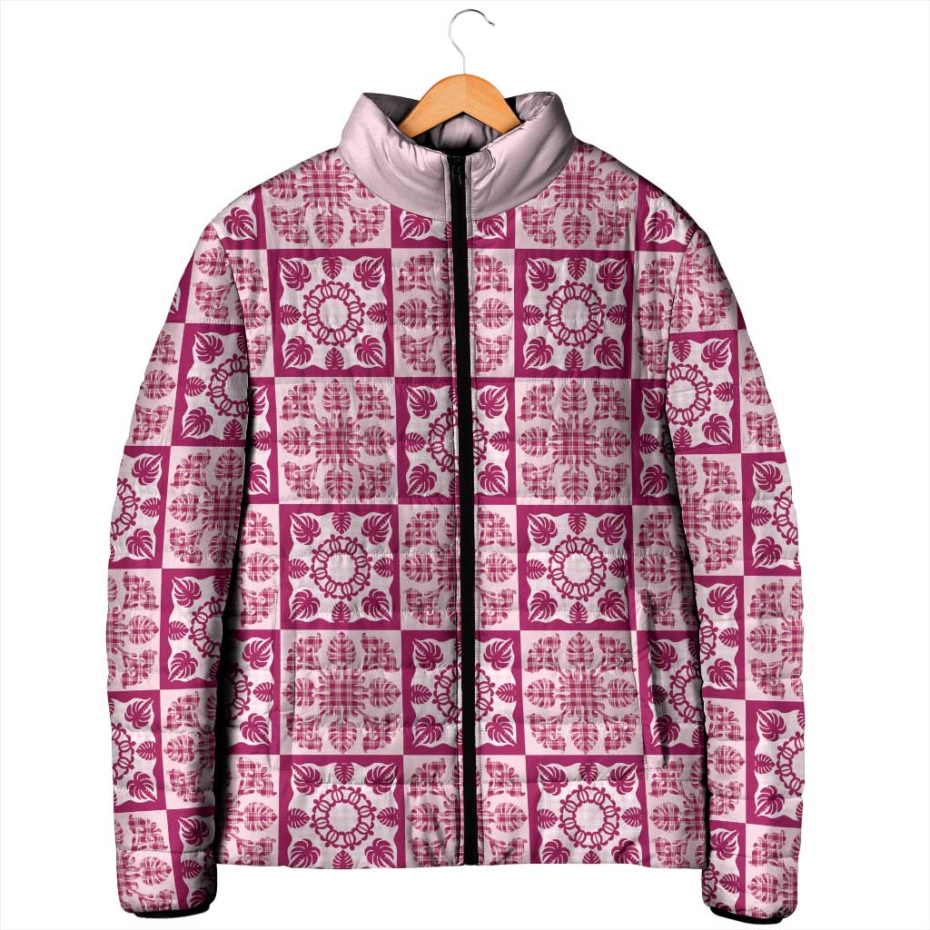 Akala Palaka Quilt Hawaii Padded Jacket Hawaiian Tropical Monstera Sea Turtle LT14 - Polynesian Pride
