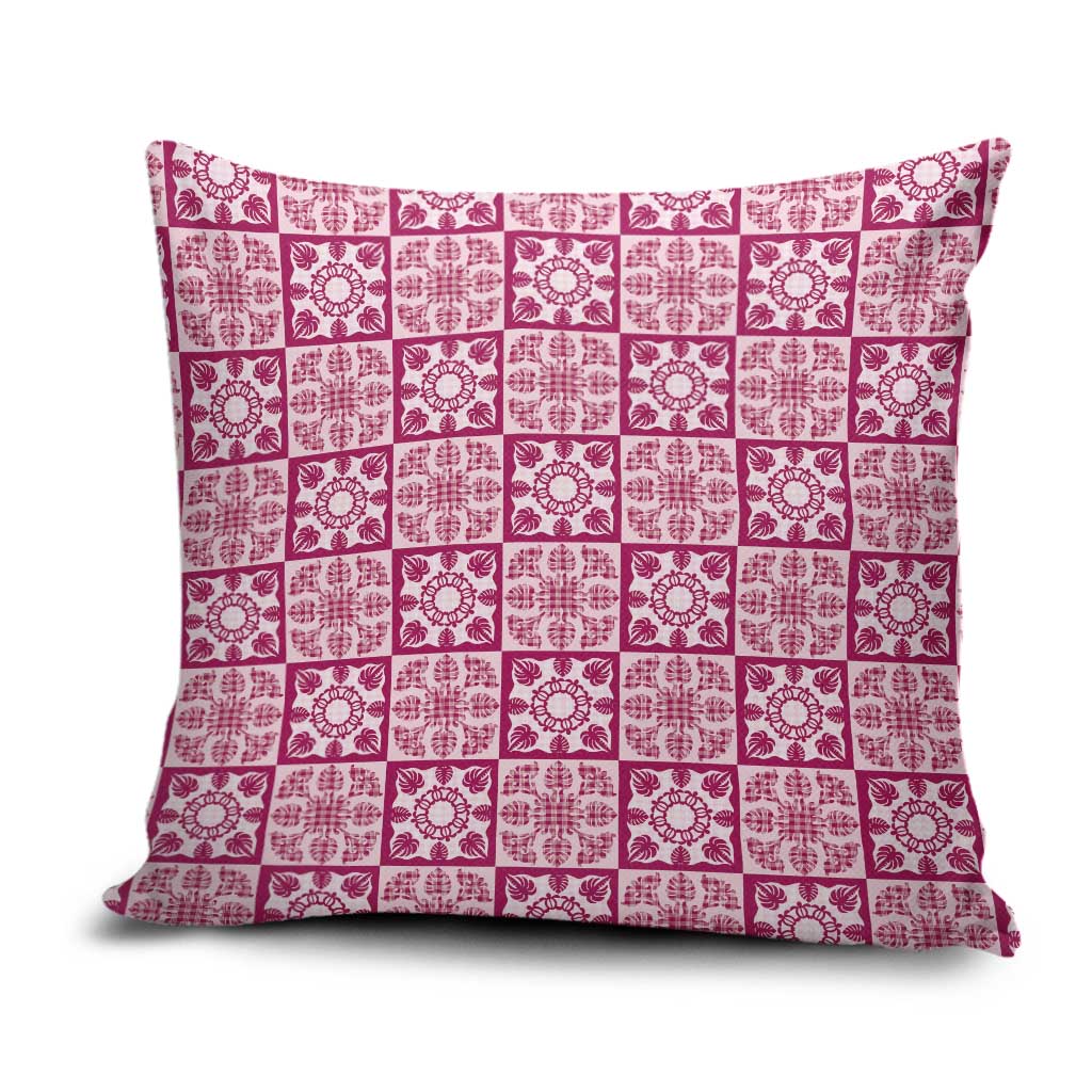 Akala Palaka Quilt Hawaii Pillow Cover Hawaiian Tropical Monstera Sea Turtle