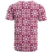 Akala Palaka Quilt Hawaii T Shirt Hawaiian Tropical Monstera Sea Turtle