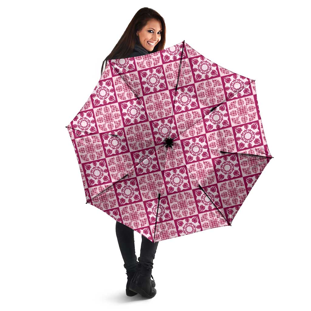 Akala Palaka Quilt Hawaii Umbrella Hawaiian Tropical Monstera Sea Turtle
