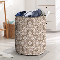 Beige Palaka Quilt Hawaii Laundry Basket Hawaiian Tropical Monstera Sea Turtle LT14 Beige - Polynesian Pride