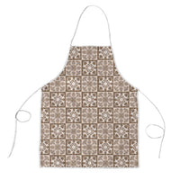 Beige Palaka Quilt Hawaii Apron Hawaiian Tropical Monstera Sea Turtle LT14 Beige - Polynesian Pride