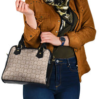 Beige Palaka Quilt Hawaii Shoulder Handbag Hawaiian Tropical Monstera Sea Turtle