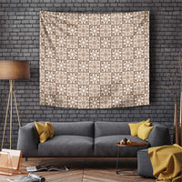 Beige Palaka Quilt Hawaii Tapestry Hawaiian Tropical Monstera Sea Turtle LT14 Beige - Polynesian Pride