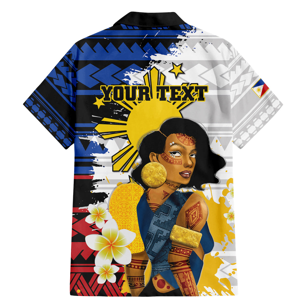 Personalised Philippines Women's Day Family Matching Long Sleeve Bodycon Dress and Hawaiian Shirt Filipino Golden Sun With Polynesian Pattern LT14 - Polynesian Pride