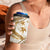 Gold Polynesia 4 in 1 Can Cooler Tumbler Polynesian Turtle Shark Tattoo Tropical Vintage