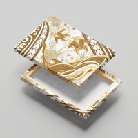 Gold Polynesia Canvas Wall Art Polynesian Turtle Shark Tattoo Tropical Vintage