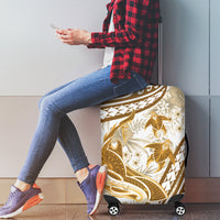 Gold Polynesia Luggage Cover Polynesian Turtle Shark Tattoo Tropical Vintage LT14 - Polynesian Pride