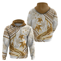 Gold Polynesia Zip Hoodie Polynesian Turtle Shark Tattoo Tropical Vintage LT14 - Polynesian Pride