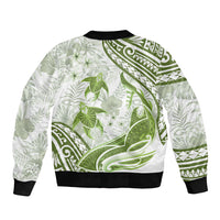 Lime Green Polynesia Bomber Jacket Polynesian Turtle Shark Tattoo Tropical Vintage LT14 - Polynesian Pride