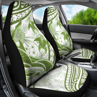Lime Green Polynesia Car Seat Cover Polynesian Turtle Shark Tattoo Tropical Vintage