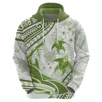 Lime Green Polynesia Zip Hoodie Polynesian Turtle Shark Tattoo Tropical Vintage LT14 - Polynesian Pride
