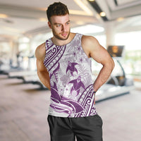 Purple Polynesia Men Tank Top Polynesian Turtle Shark Tattoo Tropical Vintage LT14 Purple - Polynesian Pride