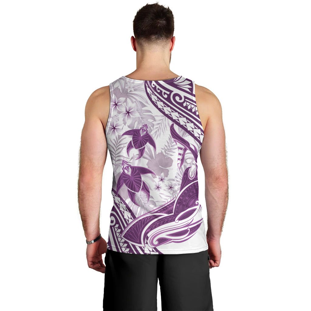 Purple Polynesia Men Tank Top Polynesian Turtle Shark Tattoo Tropical Vintage LT14 - Polynesian Pride