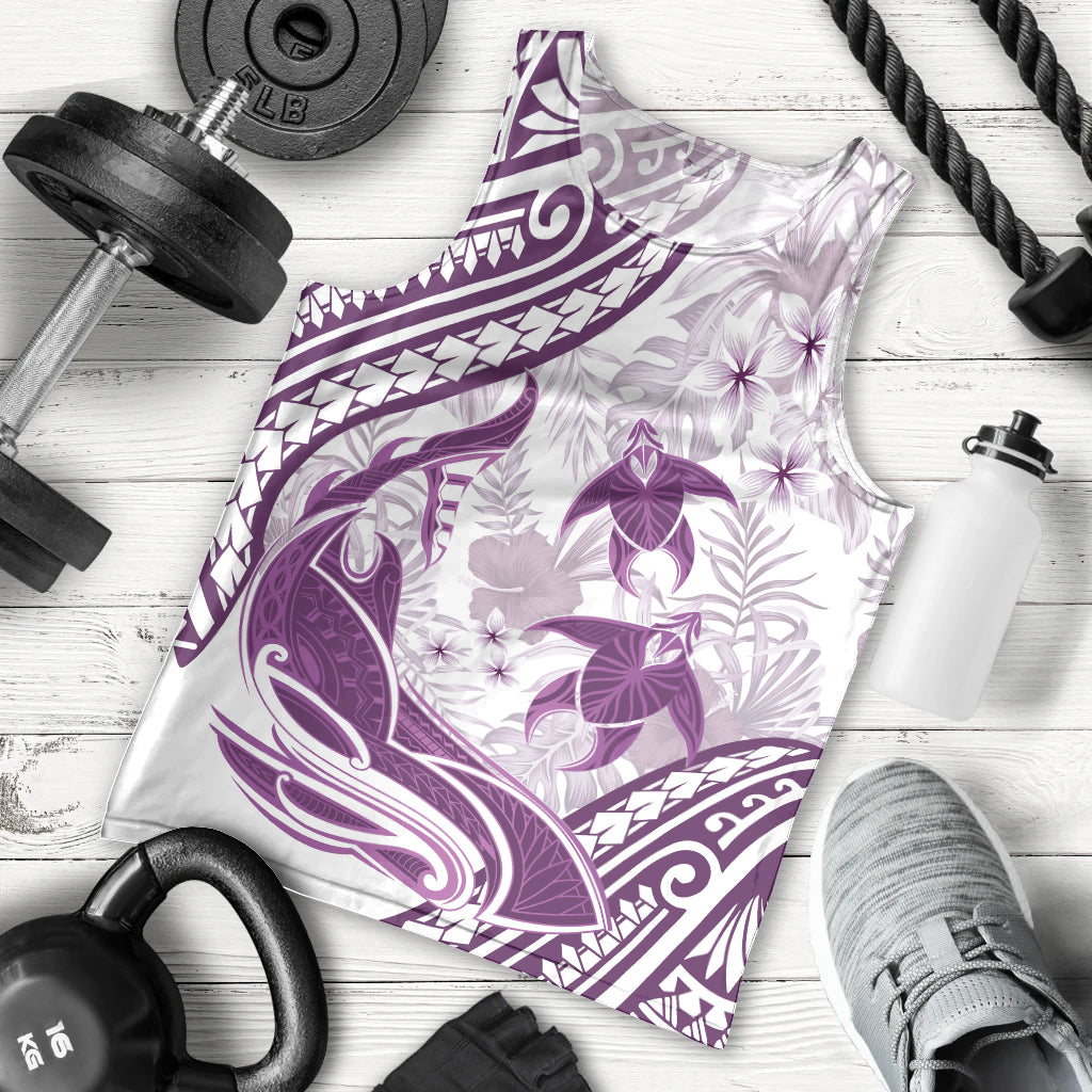 Purple Polynesia Men Tank Top Polynesian Turtle Shark Tattoo Tropical Vintage LT14 - Polynesian Pride