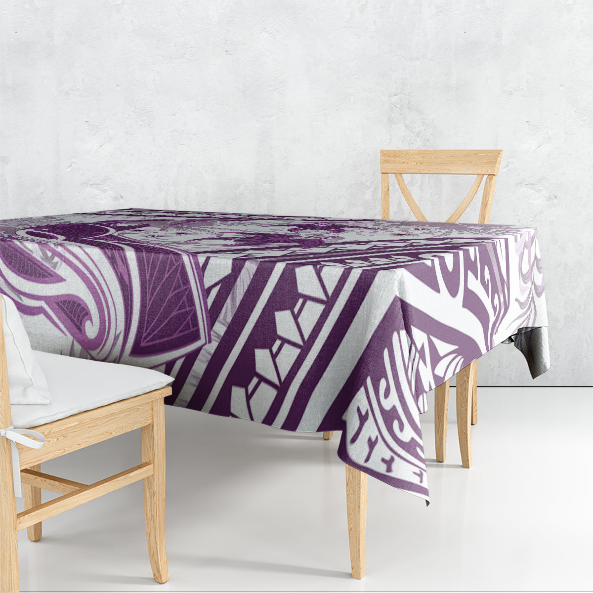 Purple Polynesia Tablecloth Polynesian Turtle Shark Tattoo Tropical Vintage LT14 - Polynesian Pride