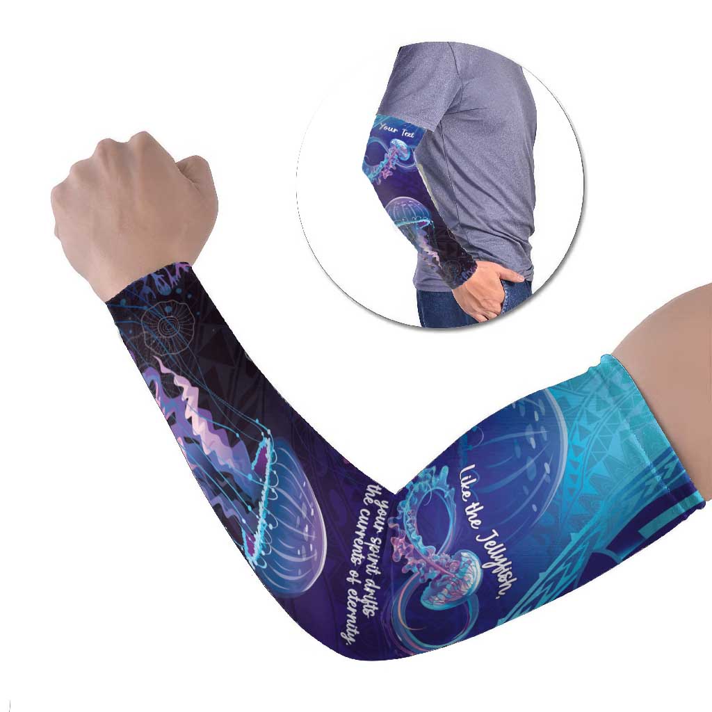 Polynesia Jellyfish Memorial Personalised Arm Sleeves Infinity Jellies Polynesian Pattern