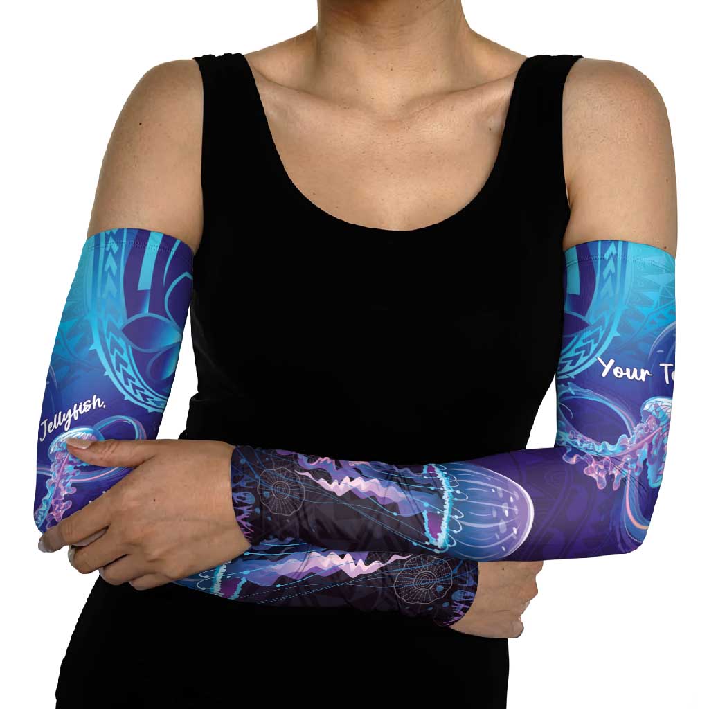 Polynesia Jellyfish Memorial Personalised Arm Sleeves Infinity Jellies Polynesian Pattern