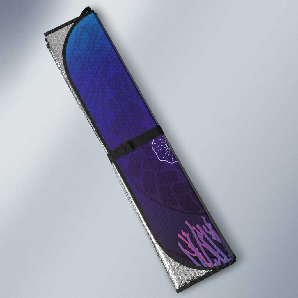 Polynesia Jellyfish Memorial Personalised Auto Sun Shade Infinity Jellies Polynesian Pattern